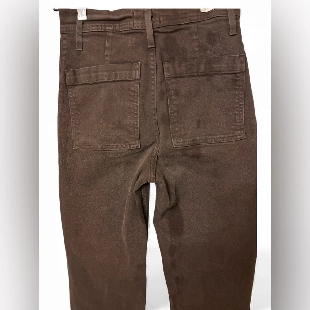 Letter To Juliet Brown Wide Leg Jeans with Distressed Hem - Picture 3 of 8